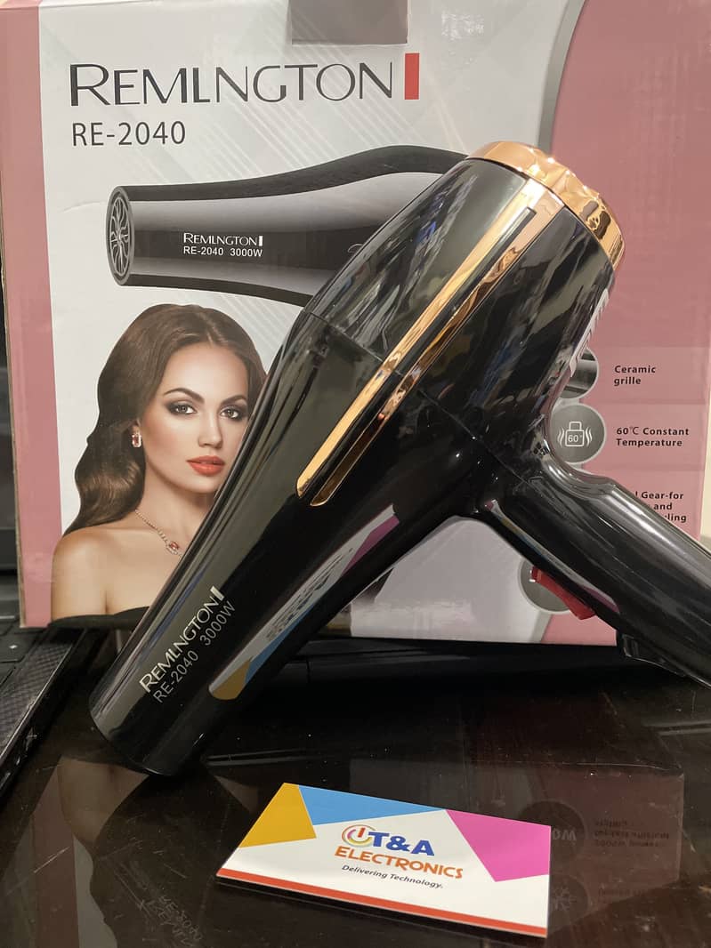 Hair Dryer Remington 3000 watts intensive heating 03334804778 4