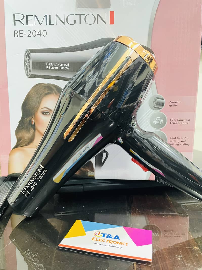 Hair Dryer Remington 3000 watts intensive heating 03334804778 6