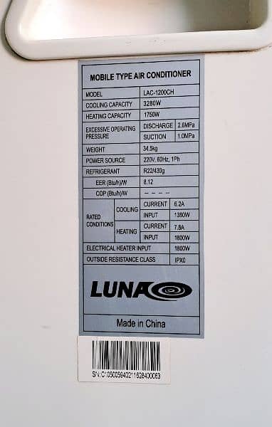 Lunar Portable inverter Ac  0/3/0/9/9/0/1/1/0/2/8 3