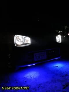 car bumper lights in blue color