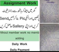 Handwritten Assignment Typing And Data Entry Work