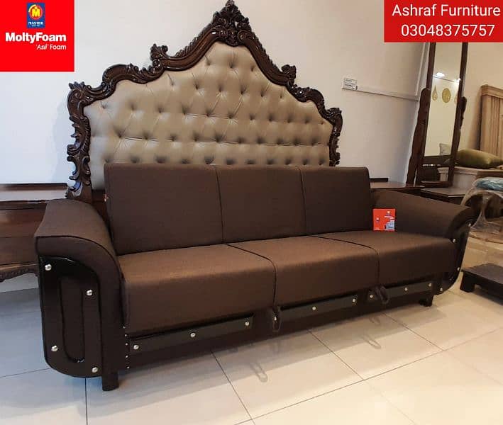 Molty| Sofa Combed|Chair set |Stool| L Shape |Sofa|Double Sofa Cum bed 18