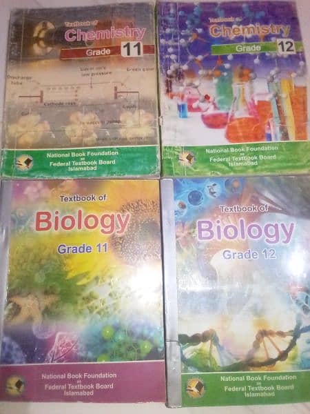 federal board biology and chemistry books XI and XII 0