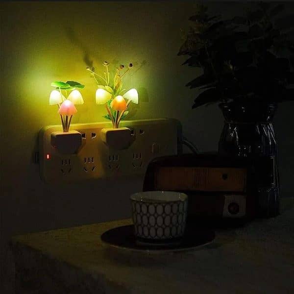 Mushroom Night Light Dusk To Dawn Sensor Led Night Lights Flower Lamp 0