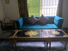 (03149353708) 5 seater sofa set with centre tables 0