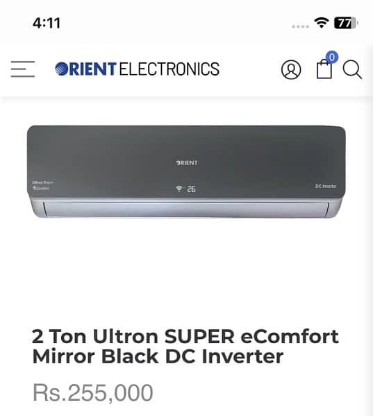 DC inverter 2 ton split ac by Orient 1