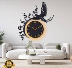 Beautiful 3D Wall Clock Archylic Design and LED Light