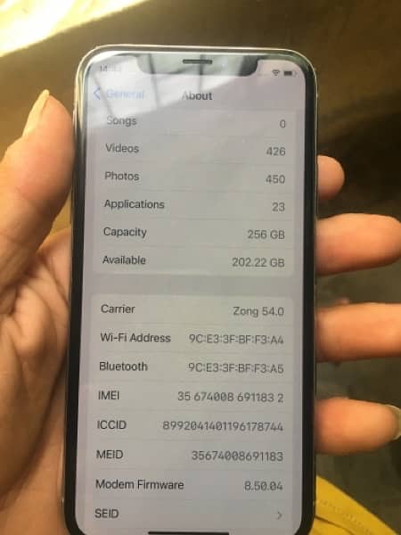 i phone x non pta 4 month sim working 256gb 1 month used 3