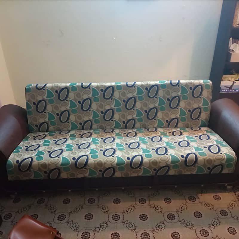 sofa cum bed in good condition 4