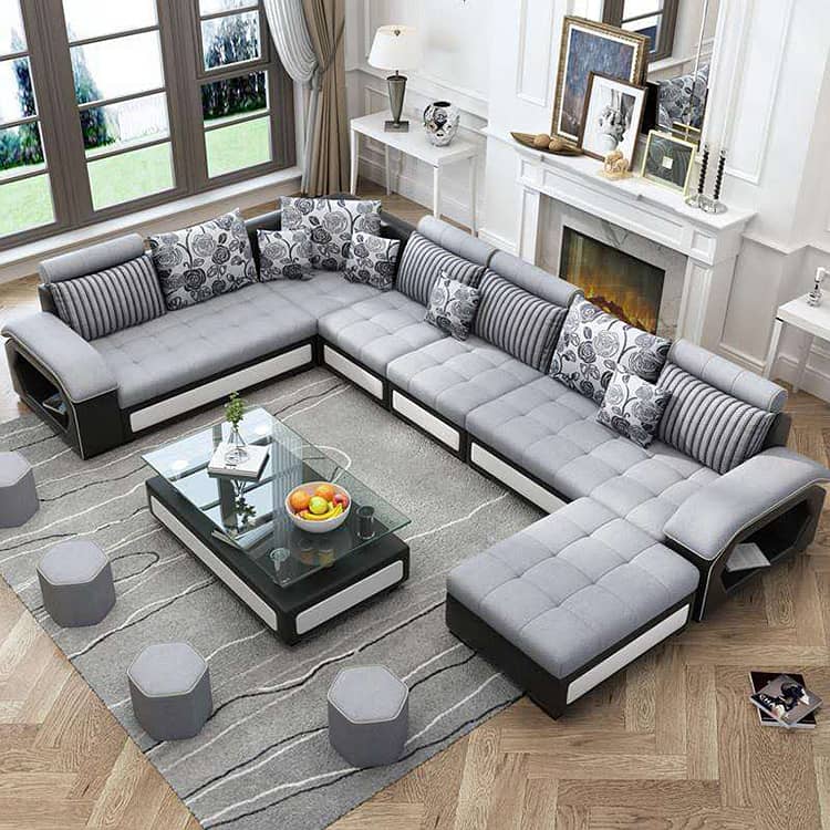 L shape sofa corner modern style 1