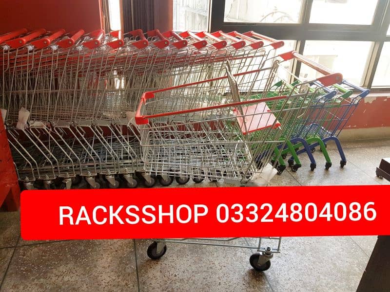 New Racks/ wall rack/ store rack/ cash counter/ shopping trolley 60ltr 5