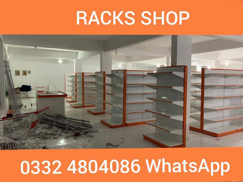 New Racks/ wall rack/ store rack/ cash counter/ shopping trolley 60ltr 14