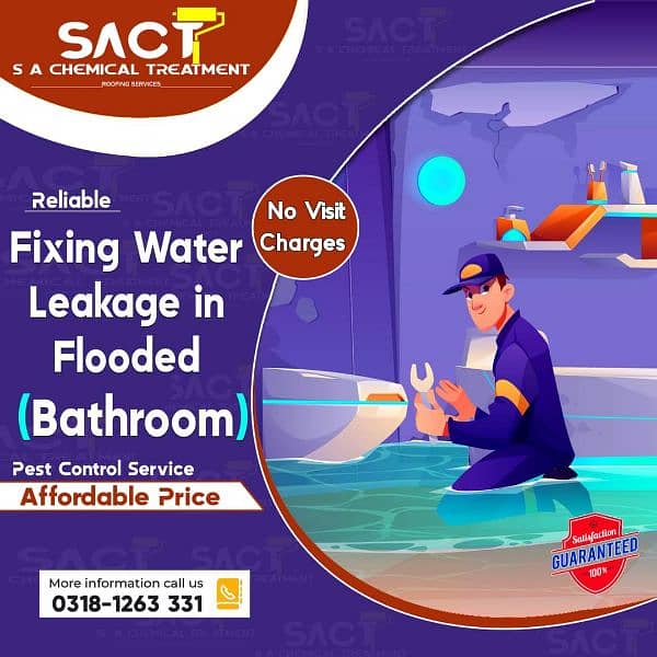 bathroom leakage seapage / roof heat and waterproofing / cool roof 1