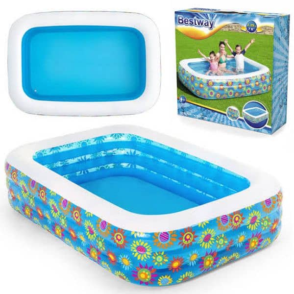 Bestway 54120 Happy Flora Swimming Pool For Kids 90 Inch 03020062817 0