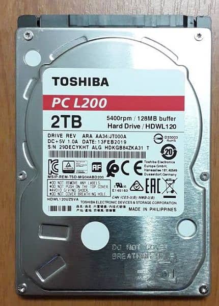 Toshiba 2tB hard disk 1