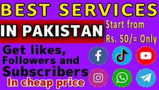 Youtube, TikTok, Instagram and FaceBook Likes, Subscribe  Views