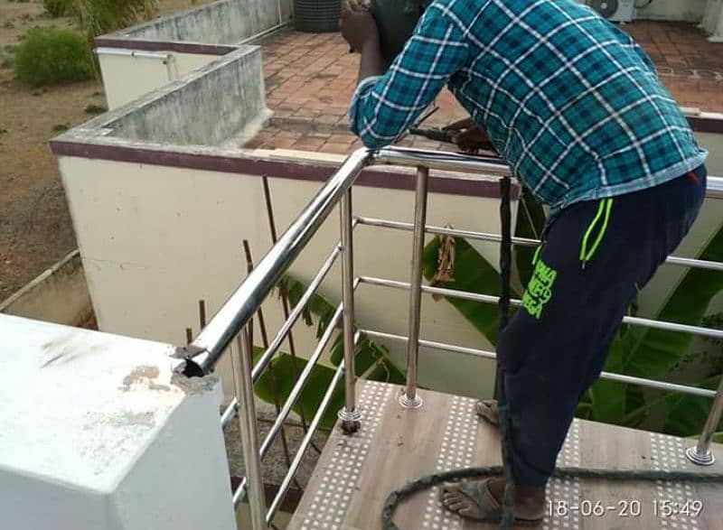 Stainless Steel Stairs Railing and Elevations 2