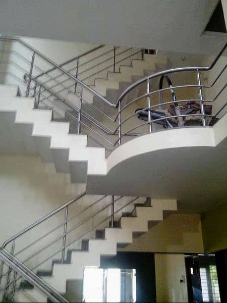 Stainless Steel Stairs Railing and Elevations 4