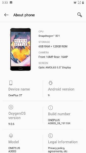 OnePlus t3 0