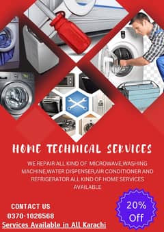 Ac / fridge / washing machine / stove repair services all over karachi