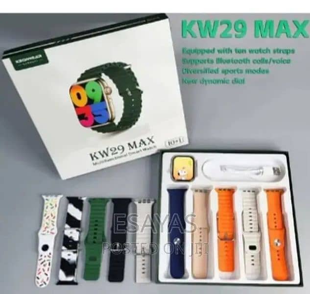 KW 29 Max watch 10 straps Good quality & Features 1