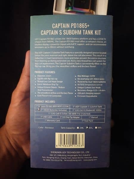 Vape - Pod  I joy - Captain PD1865+ kit VAPE 1
