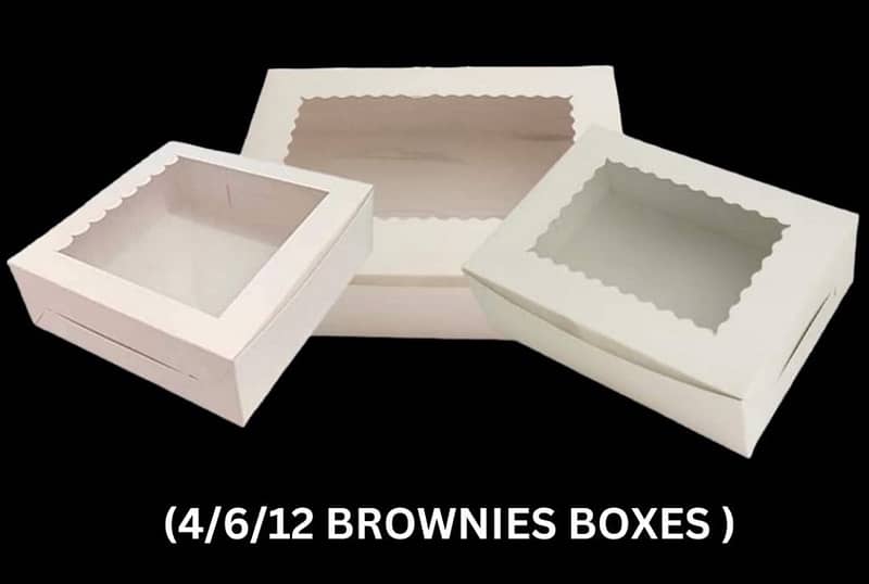 Brownies Box Donut box and cake box white box available with window 1