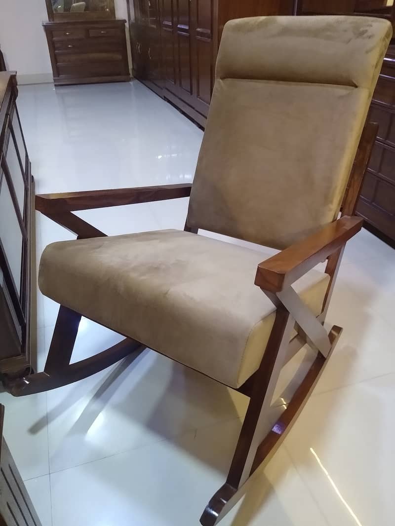 swing chair solid sheesham wood 1