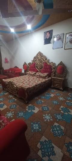 Bad set and sofa set urgent for sale only 4 Months use