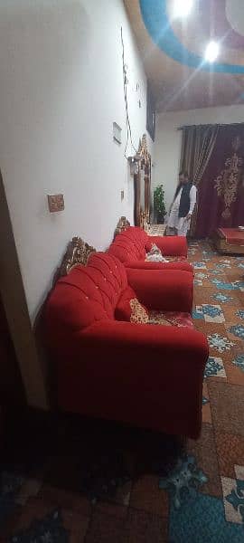 Bad set and sofa set urgent for sale only 4 Months use 1