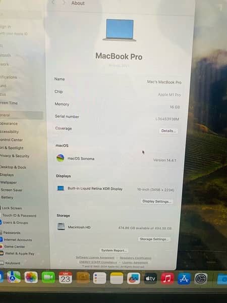 MacBook Pro 16” M1-2021 16/512 6
