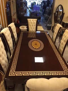 6 seater dining table /dining table /  wooden dining table with chairs