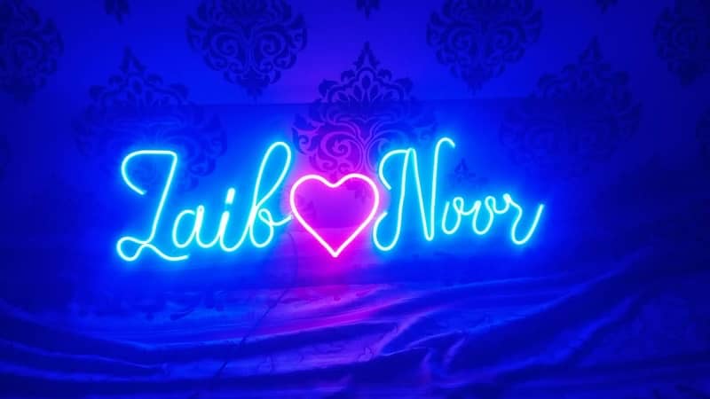 Custom LED Neon Name Sign Board in Affordable Price Home Decor Bedroom 0