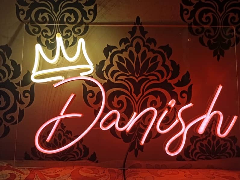 Custom LED Neon Name Sign Board in Affordable Price Home Decor Bedroom 2