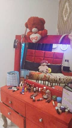 Bed set for sale mirror and side tables included