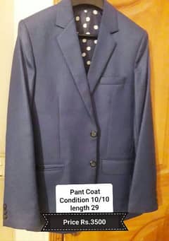 Title: Like New Greyish Blue Pent Coat for Sale - Final Price Rs. 0