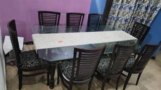 8 Seater Dining Table with chairs in Good Condition
