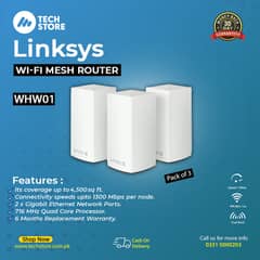 Linksys WHW01 Velop AC1300 WiFi Router-pack of 3 (Branded used) 0