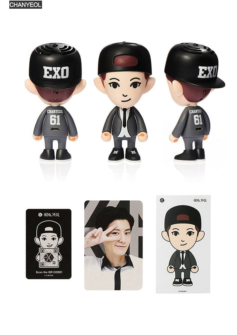 Kpop Korean SM Official EXO Chanyeol Character Figure Mini Speaker 0