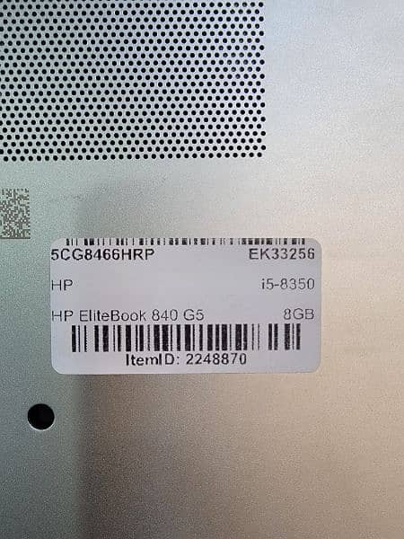 Hp EliteBook 840 G5 Core i5 8th Gen 8Gb 256gb New Logo 10/10 4