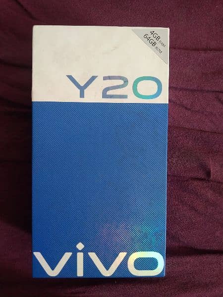 vivo y20 4/64 complete box and charger 6