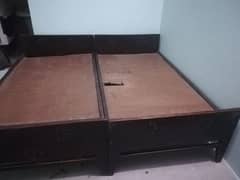 DOUBLE WOODEN BED