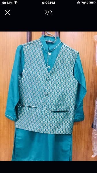 new frozey coulour waskit with shalwar kameez 1
