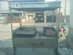 Fast Food counter with Hotplate and Automatic Gas Fryer