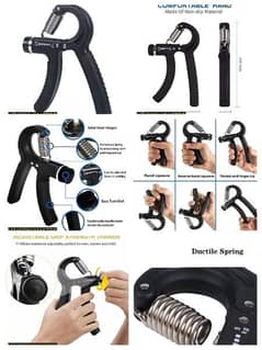 Adjustable rubber hand grippers