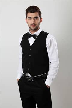 Vest Coat Black for waiter professional uniform dress
