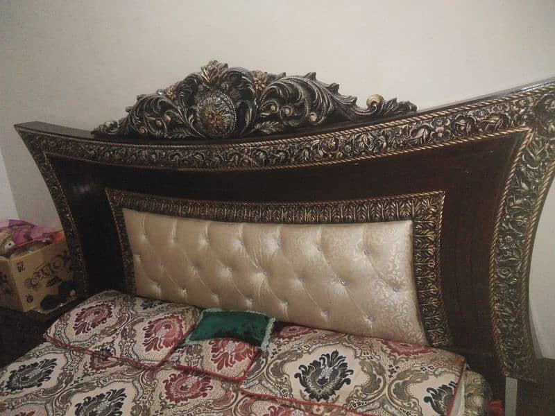 King size Bed with side tables and dressing and Brand new Mattress 0