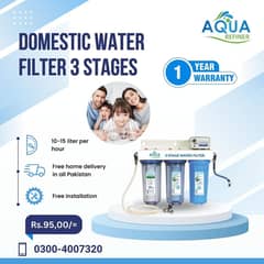 Domestic RO Water Drinking Plant Filter 3 stages 0