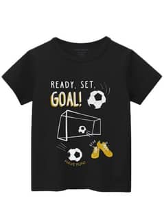 kids mania - ready set goal creative design boys t shirt 0