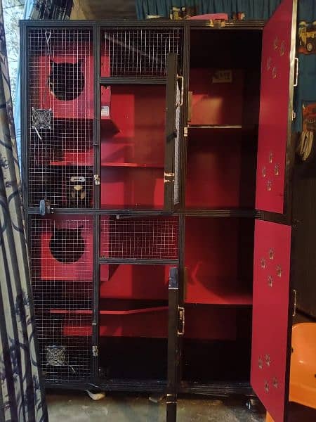 cats wooden cage 10by10 condition 1